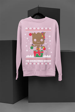UGLY Marve Baby Groot I Am Christmas Groot | Marvel Christmas Sweatshirt | Holiday Funny