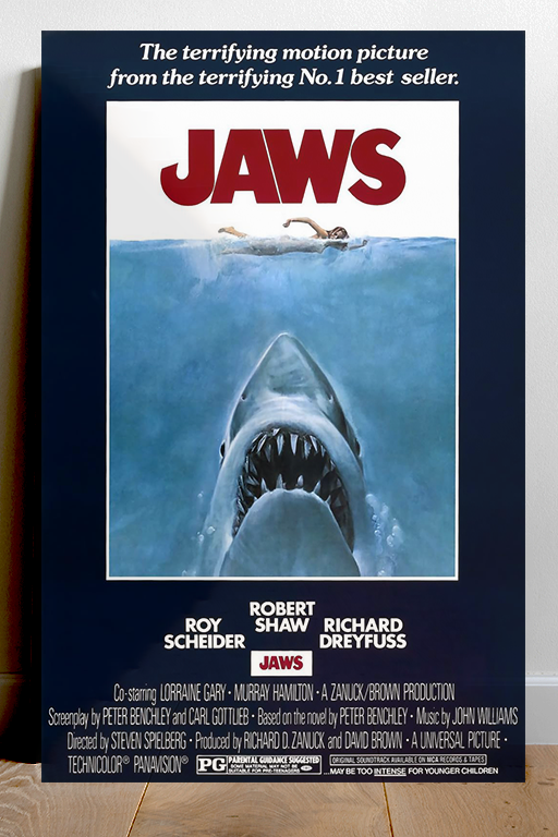 Jaws | Roy Scheider Gloss Poster | Film Memorabilia | Movie Fan Art | Shark Design