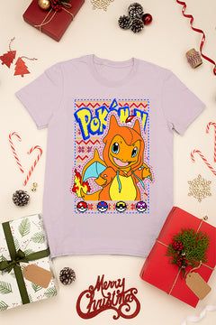 KIDS UGLY "Charmander Christmas Blast" T-shirt | Pokemon Charmander Holiday