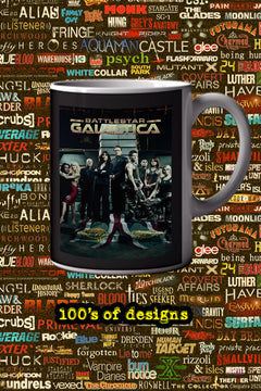 Battlestar Galactica 11oz Mug | TV Show | Battlestar Galactica Design | Featuring Lead Actor's Name