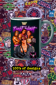 BRET HART 11oz Mug featuring Pro Wrestling Legend BRET HART | Collector's Edition | Stylish Design | Wrestling Fan Gift