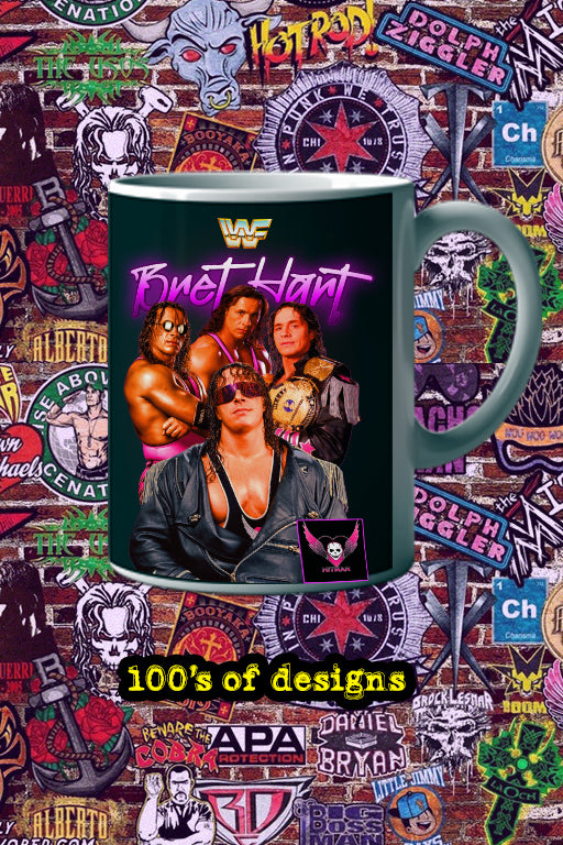 BRET HART 11oz Mug featuring Pro Wrestling Legend BRET HART | Collector's Edition | Stylish Design | Wrestling Fan Gift