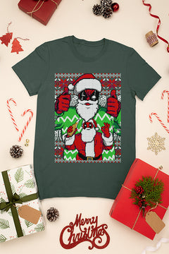 UGLY Deadpool-Santa Pool Christmas T-Shirt | Pop Culture Holiday Apparel | Festive Ugly Design