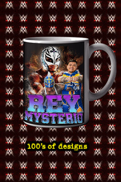 Rey Mysterio 11oz Mug featuring Pro Wrestling Legend Design | Collector's Item - Limited Edition