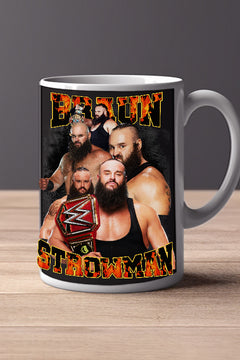 Braun Strowman 11oz Mug | Pro Wrestling Gift | Coffee Cup Merchandise Featuring WWE Star Illustration