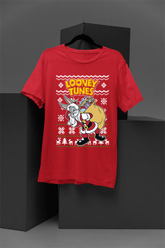 UGLY Bugs Bunny as Santa Christmas T-Shirt | Looney Tunes | Retro Cartoon | Holiday Season