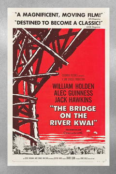 The Bridge On River Kwai | Alec Guinness Artwork | Classic War Film Print | Vintage Movie Poster Design | Glossy Wall Art for Film Fans | Cinematic Home Decor