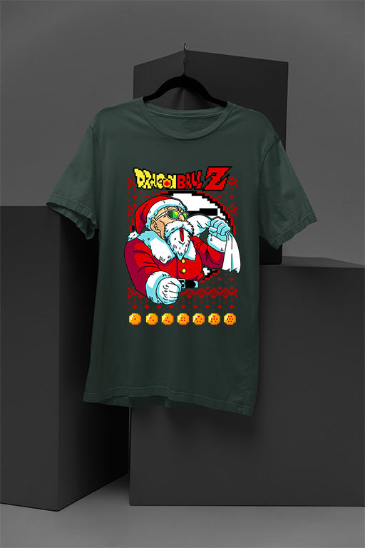 UGLY Roshi Christmas Chaos | Dragon Ball Z Santa Shirt | Festive Anime Wear | Retro Anime