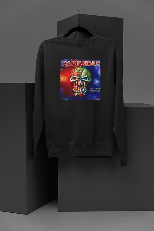 Iron Maiden The Final Frontier | Vintage Band Sweatshirt | Retro Iron Maiden Merch | 80s Rock Music Apparel | Eddie the Head Design | Heavy Metal Fashion | Classic Tour Memorabilia | Iconic Album Art Inspired | Limited Edition Collector's Item | Metal