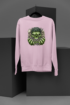 "Hulk Skull Tattoo Sweatshirt | Marvel Comics Inspired | Cool Hulk Skull Sweatshirt"