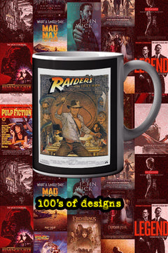 Raiders of the lost ark 11oz Mug | Film | Harrison Ford | Vintage Poster Design