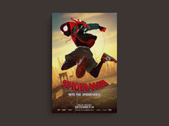 Spiderman Into The Spider-Verse Canvas Print | Miles Morales Art Print | Home Decor Wall Hanging | Film Fan Gift | Peter Parker Design | Spider-Gwen Poster