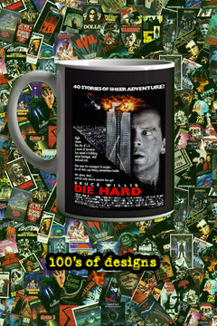 Die Hard 11oz Mug - Bruce Willis | Film Memorabilia | Coffee Cup Gift | Movie Collectible | Unique Design