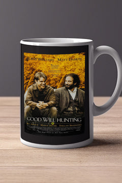 Good Will Hunting 11oz Mug Matt Damon Robin Williams Vintage Film Memorabilia Art | Collectible Coffee Cup Décor