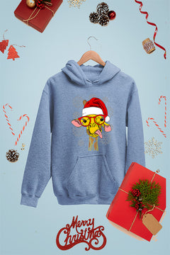 Goofy Giraffe in a Santa Hat | Kids Christmas Ugly Hoodie
