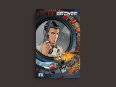 Archer Canvas Print | Sterling Archer | Lana Kane | TV Show Design