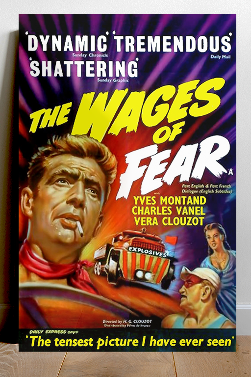 The Wages of Fear | Yves Montand | Film Poster | Gloss Finish | Movie Memorabilia | Vintage Design