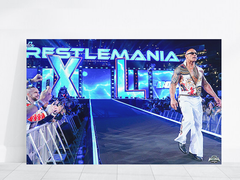 Wrestlemania 40 Canvas Print | The Rock The Boss Is Here Entrance Artwork | Wrestling Fan Decor | WWE Legend Wall Art | Wrestlemania 40 Memorabilia | Wrestling Collectible Print