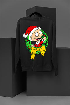 UGLY Vintage Retro Rugrats Tommy Christmas Sweatshirt | 90s Cartoon Holiday Tee | Hipster
