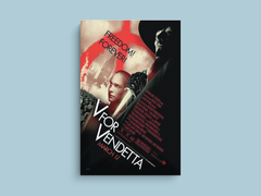 V for Vendetta Canvas Print | Film Art Decor | Guy Fawkes Poster | Natalie Portman | Comic Book Movie | Wall Hanging | Pop Culture Gift