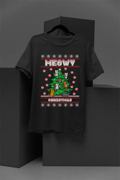 UGLY Meowy Christmas | Retro Ugly Design | Vintage Holiday Collection | Festive Feline Fashion