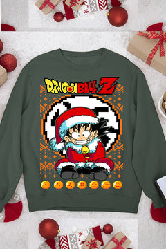 UGLY Dragon Ball Z Goku Christmas Chaos Sweatshirt | Ugly Christmas Sweater | Anime Xmas