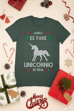 UGLY "Santa is Fake Unicorns are Real" Christmas T-shirt | Holiday Fashion | Trend