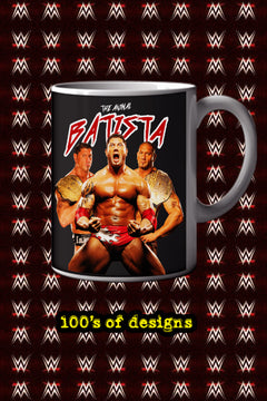 BATISTA 11oz Mug featuring Pro Wrestling Superstar | WWE Legend Dave Bautista Image - Collector's Item for Fans