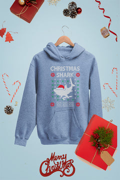 KIDS UGLY Christmas Shark | Kids Christmas Ugly Design Hoodie | Festive Holiday Apparel