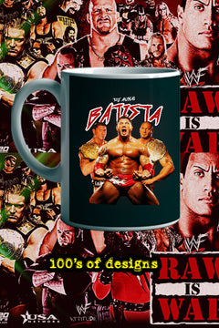 BATISTA 11oz Mug | WWE Inspired Design | Collectible Memorabilia | Ceramic Coffee Cup | Wrestling Fan Gift | Unique Wrestler Merchandise