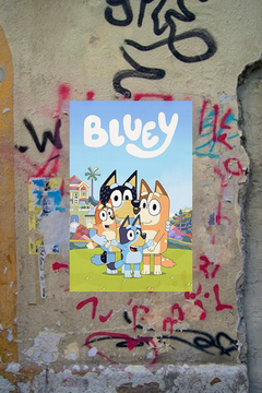 Bluey: Featuring Bingo and Bandit | Premium Gloss Poster | TV Show Design | Nursery Decor | Kids Bedroom Art