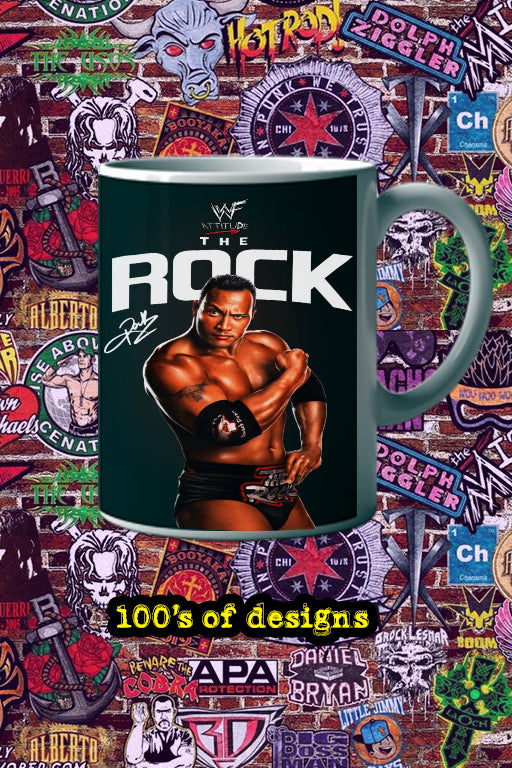 THE ROCK 11oz Mug featuring Pro Wrestling | Dwayne Johnson Merchandise