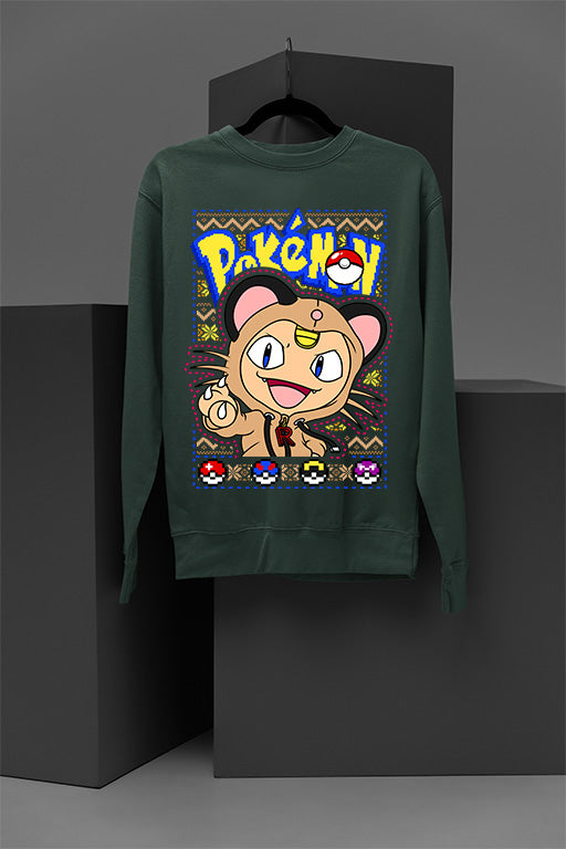 UGLY Meowth Monstrosity | Christmas Ugly Design | Team Rocket Cat | Retro