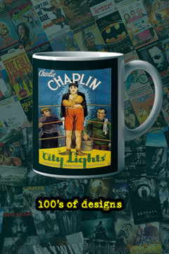 City Lights 11oz Mug | Film Memorabilia | Charlie Chaplin | Movie Poster Design