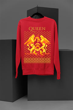 UGLY Retro Queen Band Logo Christmas Sweatshirt | Vintage 70s Glam Rock | Bohemian