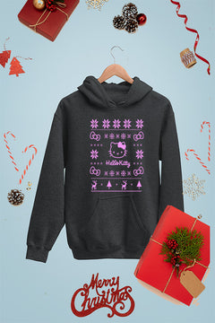 Hello Kitty Retro Christmas | Cute Kittens | Kids Festive Hoodie