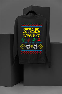 UGLY Galactic Festivities Star Wars Logo & Storm Troopers Sweatshirt | Christmas | Star Wars Era