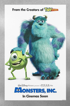 Monsters, Inc Sulley Premium Gloss Poster | Film Monsters, Inc Mike Wazowski Print | Pixar Movie Art Decoration | Kids Room Decor | Film Fan Gift