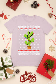 KIDS UGLY Christmas Cactus T-shirt | Festive Kids Christmas Ugly TEE|