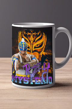 Rey Mysterio 11oz Mug | Pro Wrestling Legend Rey Mysterio Image Mug