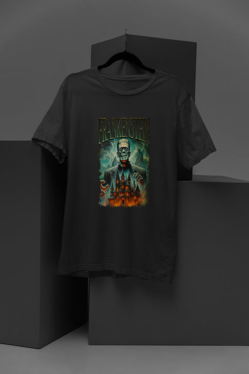 Horror Frankenstein | Vintage Graphic Tee | Scary Monster Costume Gift | Halloween