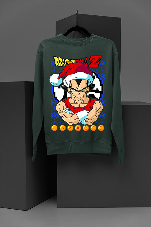 UGLY Christmas Vegeta Sweatshirt | Dragon Ball Z | Christmas Ugly Design | Saiyan Prince