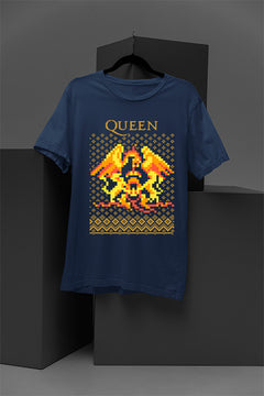 UGLY Retro Queen Band Logo Christmas T-Shirt | Vintage 70s Glam Rock | Bohemian