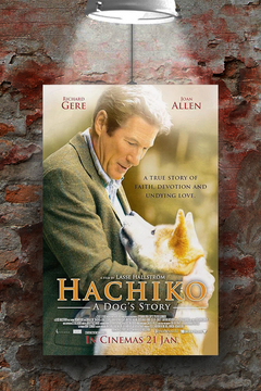 Hachiko Richard Gere Premium Gloss Poster | Film Memorabilia | Dog Lovers Gift | Unique Wall Art