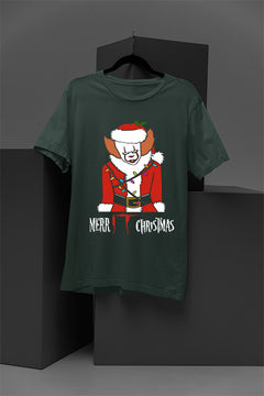 UGLY Yet Festive Pennywise from IT Christmas T-Shirt | Horror Clown | Stephen King | Red