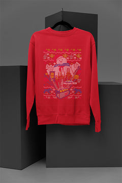 UGLY Retro Marshmallow Man Ghostbusters Christmas Sweatshirt | Vintage 80s Icon | Xmas