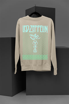 UGLY Rockin' Christmas Led Zeppelin Sweatshirt | Vintage Band Style | Classic Rock Fan |