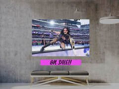 Wrestlemania 40 Premium Gloss Poster | Reha Ripley Wrestlemania Entrance | Wrestlemania 40 Design | Wrestling Fan Decor