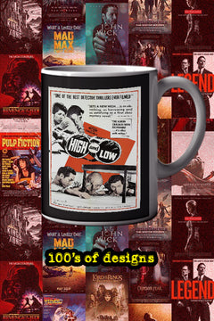 High and Low 11oz Mug | Film Memorabilia High and Low | Poster Design | Vintage Movie | Collectible Item | Retro Cinema Merchandise | Unique Gift