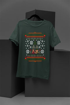 UGLY Christmas Shirt: Zelda's Festive Hyrule Adventure | Link | Triforce | Christmas